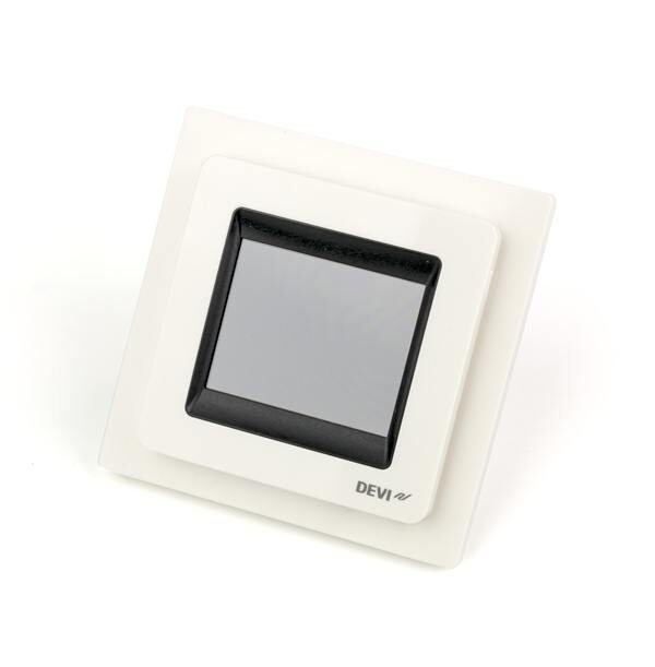DEVIreg Touch Thermostat Pure White w Frame DEVI Sydney